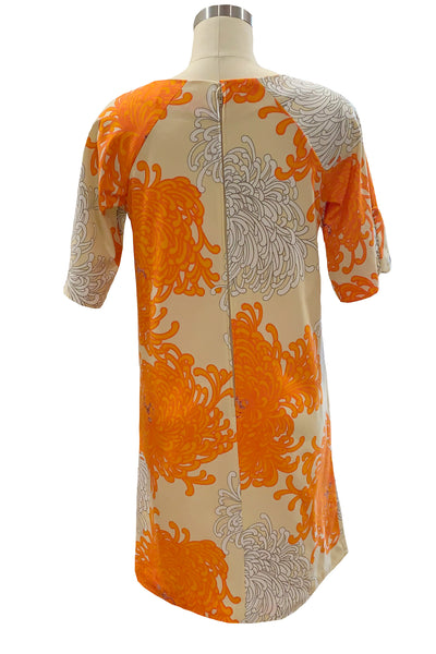 1960's Orange and Cream Dress