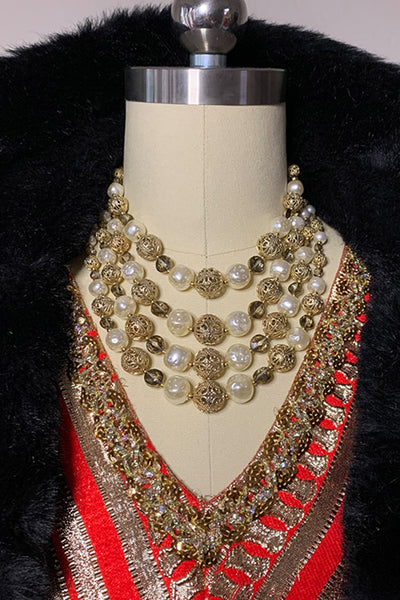 1960s Multi-Strand Faux Pearl Necklace