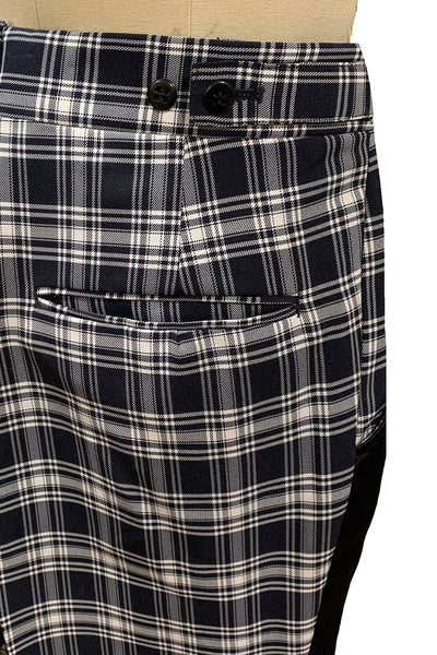 1970's Black and White Plaid Tuxedo