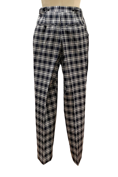 1970's Black and White Plaid Tuxedo