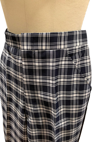 1970's Black and White Plaid Tuxedo