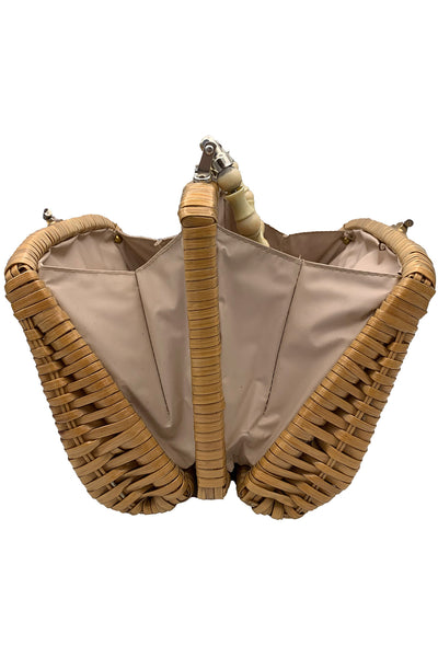 1960's Plastic Covered Woven Bag