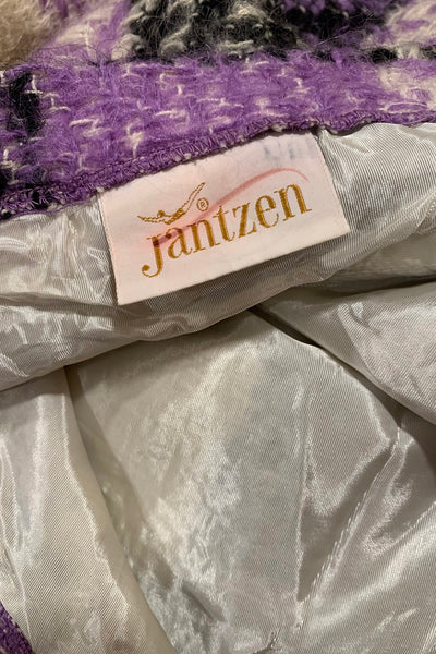 1960's Purple Plaid Mohair Maxi Skirt