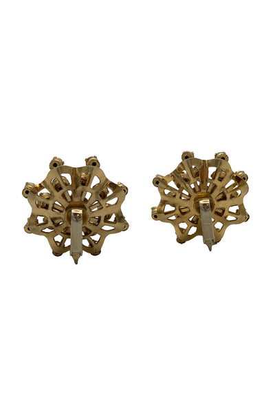 1960s Purple Rhinestone Earrings