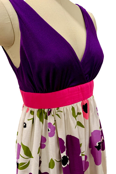 1960s Purple Top Maxi Dress