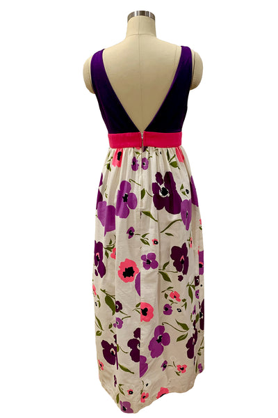 1960s Purple Top Maxi Dress