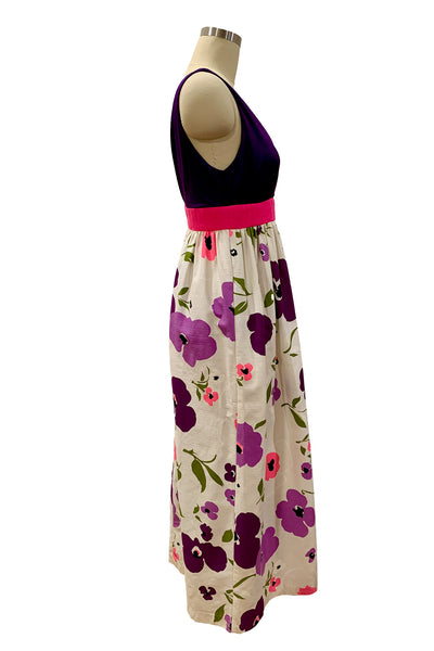 1960s Purple Top Maxi Dress