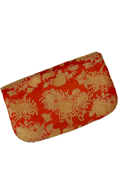 1950s Scarlet Red Silk Clutch