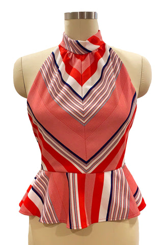1970's Red, White and Blue Halter