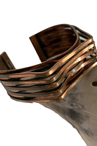 1950s Copper Modernist Cuff Bracelet