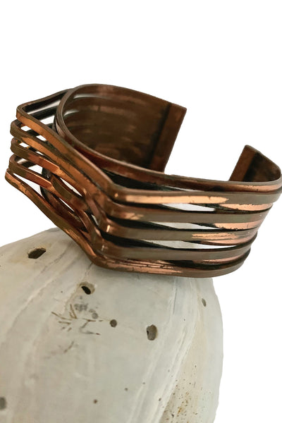 1950s Copper Modernist Cuff Bracelet