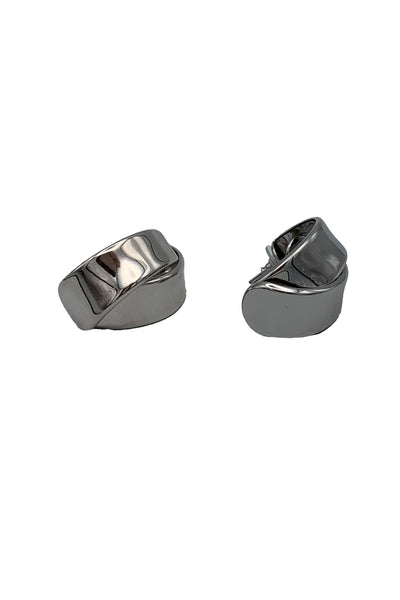 1970s Silver Tone Wrap Earrings