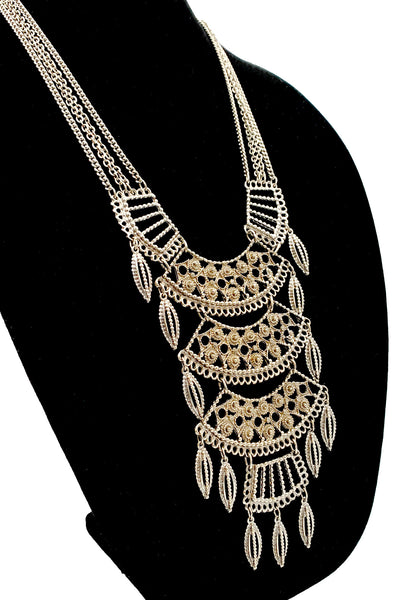 1970's Silver Brutalist Statement Necklace