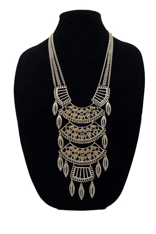 1970's Silver Brutalist Statement Necklace