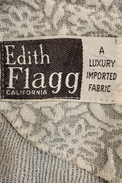 1960s White and Silver Metallic Cocktail Dress