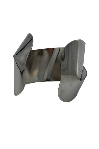 1970s Silver Tone Wrap Cuff Bracelet