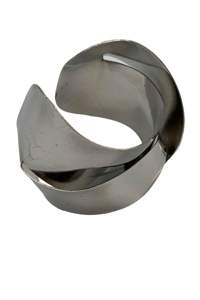 1970s Silver Tone Wrap Cuff Bracelet