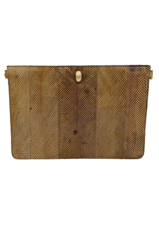1970's Taupe Snake Clutch