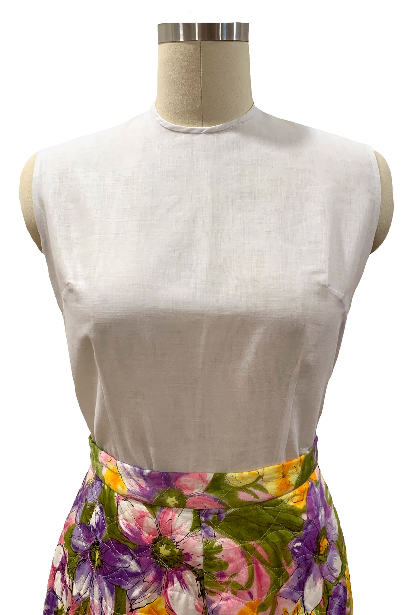 60's White Sleeveless Top