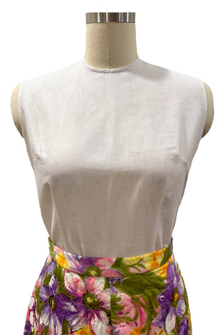 60's White Sleeveless Top