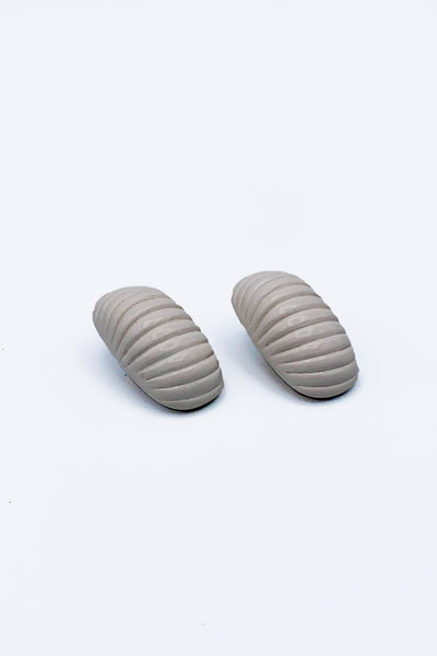 1980s White Large Lucite Earrings