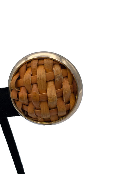 1970's Wicker Woven Earrings