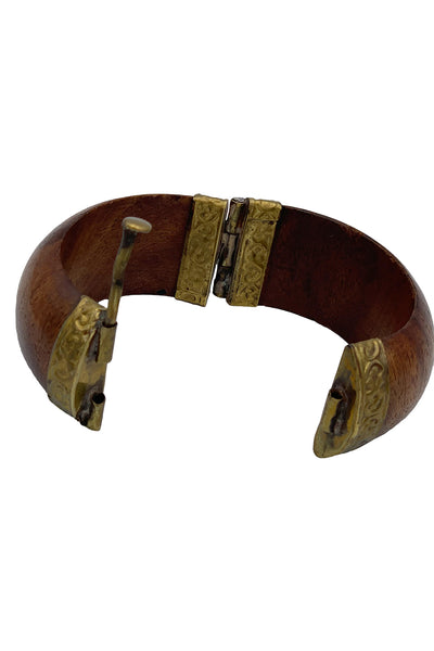 1970s Wooden Bangle Bracelet