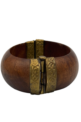 1970's Wooden Bangle Bracelet