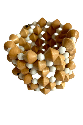 1970's Wooden Bead Wrap Bracelet