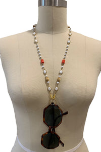 Coral and White Multi-Purpose Chain