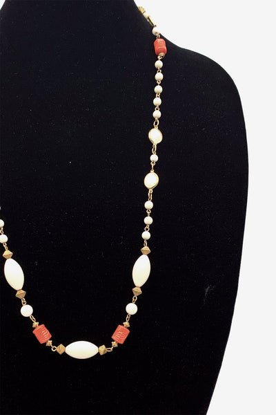 Coral and White Multi-Purpose Chain