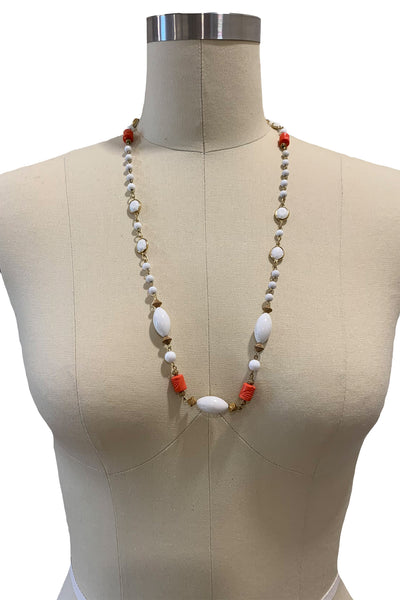 Coral and White Multi-Purpose Chain